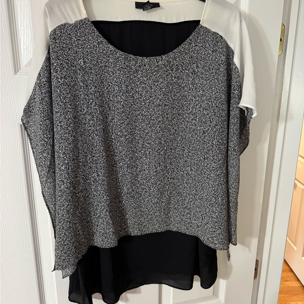 Alfani Monochrome Textured Blouse